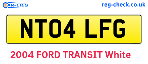 NT04LFG are the vehicle registration plates.