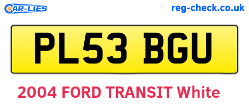 PL53BGU are the vehicle registration plates.