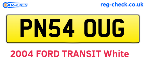 PN54OUG are the vehicle registration plates.