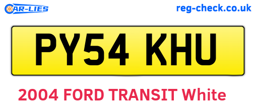 PY54KHU are the vehicle registration plates.