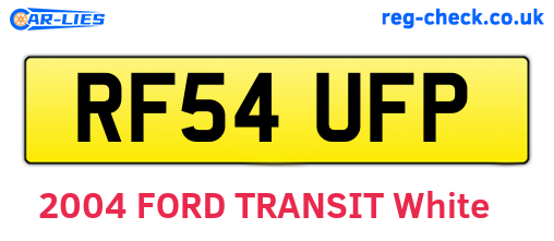 RF54UFP are the vehicle registration plates.