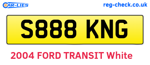 S888KNG are the vehicle registration plates.