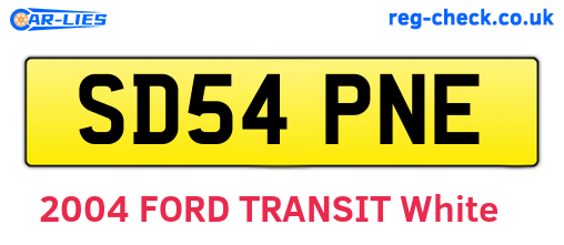 SD54PNE are the vehicle registration plates.