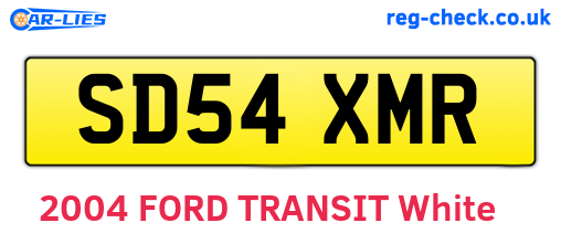 SD54XMR are the vehicle registration plates.