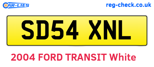 SD54XNL are the vehicle registration plates.