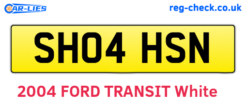 SH04HSN are the vehicle registration plates.
