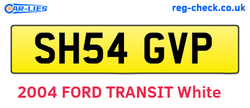 SH54GVP are the vehicle registration plates.