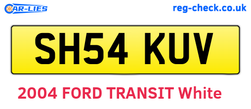 SH54KUV are the vehicle registration plates.