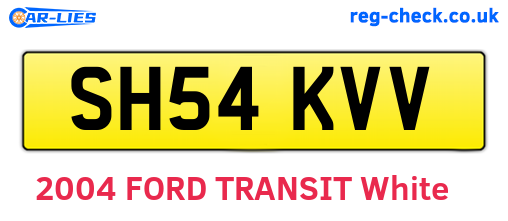 SH54KVV are the vehicle registration plates.