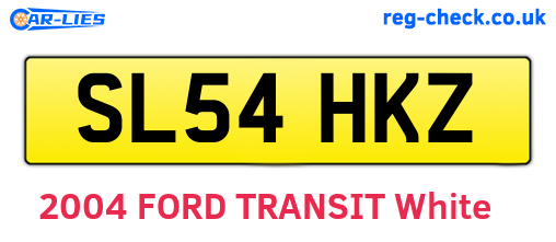 SL54HKZ are the vehicle registration plates.