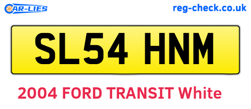 SL54HNM are the vehicle registration plates.