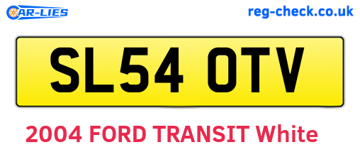 SL54OTV are the vehicle registration plates.
