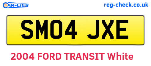 SM04JXE are the vehicle registration plates.