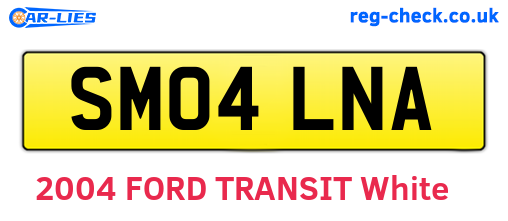 SM04LNA are the vehicle registration plates.