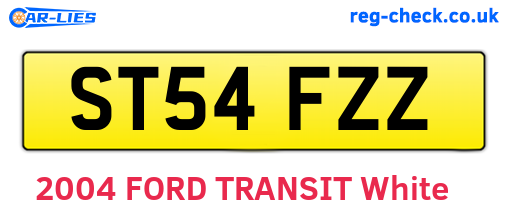 ST54FZZ are the vehicle registration plates.