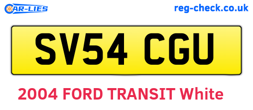 SV54CGU are the vehicle registration plates.