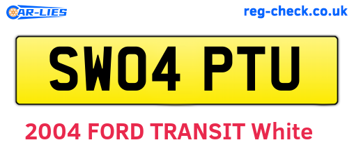 SW04PTU are the vehicle registration plates.