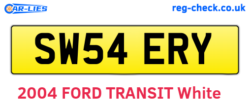 SW54ERY are the vehicle registration plates.