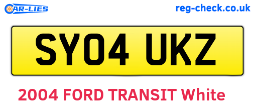 SY04UKZ are the vehicle registration plates.