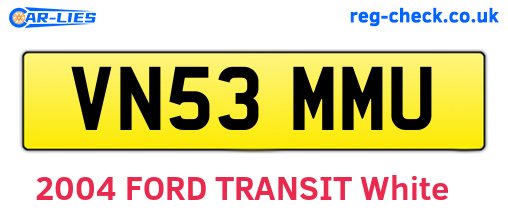VN53MMU are the vehicle registration plates.