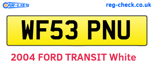 WF53PNU are the vehicle registration plates.