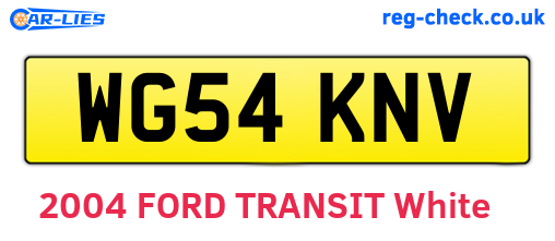 WG54KNV are the vehicle registration plates.