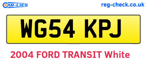 WG54KPJ are the vehicle registration plates.