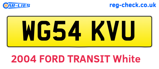 WG54KVU are the vehicle registration plates.