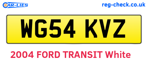 WG54KVZ are the vehicle registration plates.