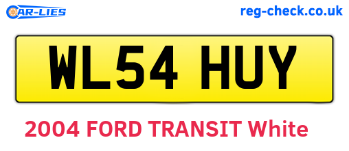 WL54HUY are the vehicle registration plates.
