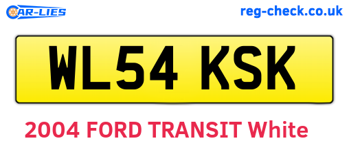 WL54KSK are the vehicle registration plates.