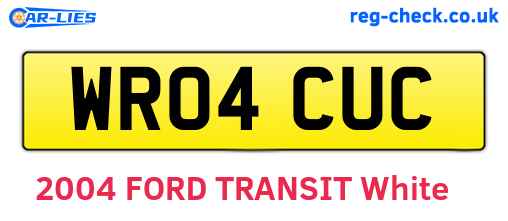 WR04CUC are the vehicle registration plates.