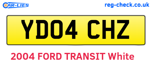 YD04CHZ are the vehicle registration plates.