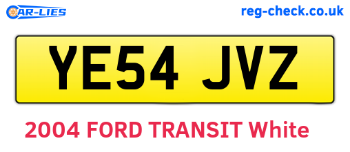 YE54JVZ are the vehicle registration plates.