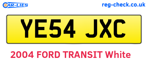 YE54JXC are the vehicle registration plates.