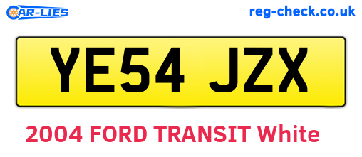 YE54JZX are the vehicle registration plates.
