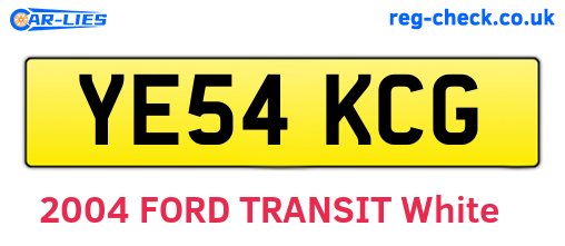 YE54KCG are the vehicle registration plates.