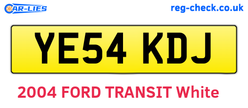 YE54KDJ are the vehicle registration plates.