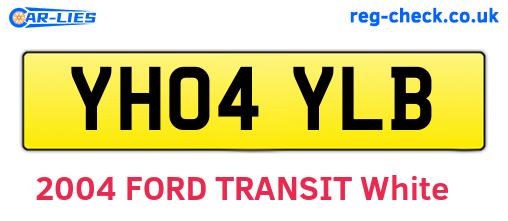 YH04YLB are the vehicle registration plates.