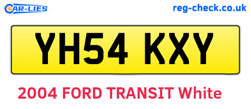 YH54KXY are the vehicle registration plates.