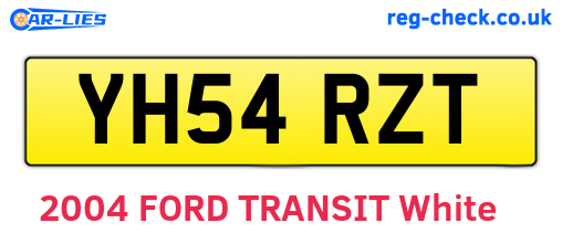 YH54RZT are the vehicle registration plates.