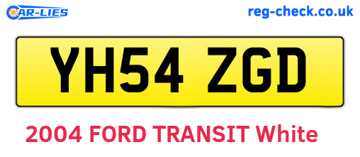YH54ZGD are the vehicle registration plates.