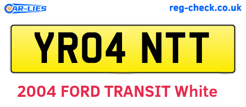 YR04NTT are the vehicle registration plates.