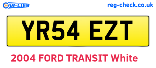 YR54EZT are the vehicle registration plates.