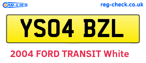 YS04BZL are the vehicle registration plates.