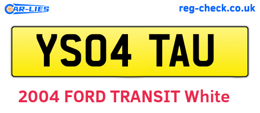YS04TAU are the vehicle registration plates.
