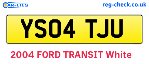 YS04TJU are the vehicle registration plates.