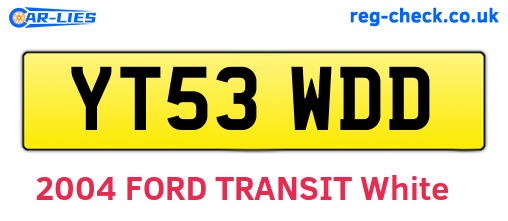 YT53WDD are the vehicle registration plates.