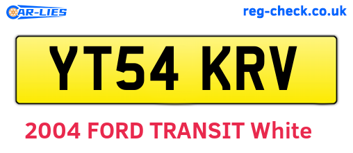YT54KRV are the vehicle registration plates.