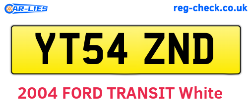 YT54ZND are the vehicle registration plates.